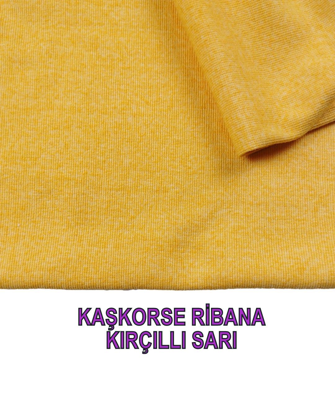Kırçıllı Sarı İnce Ribana En:  80 cm