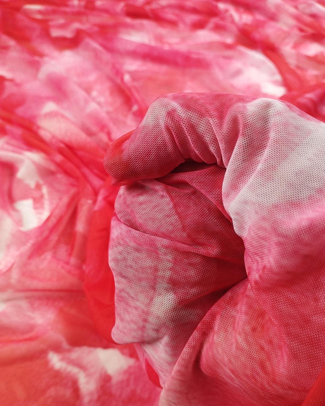 Kırmızı Pembe Renklerde File (En  140 cm x Boy  230 cm)