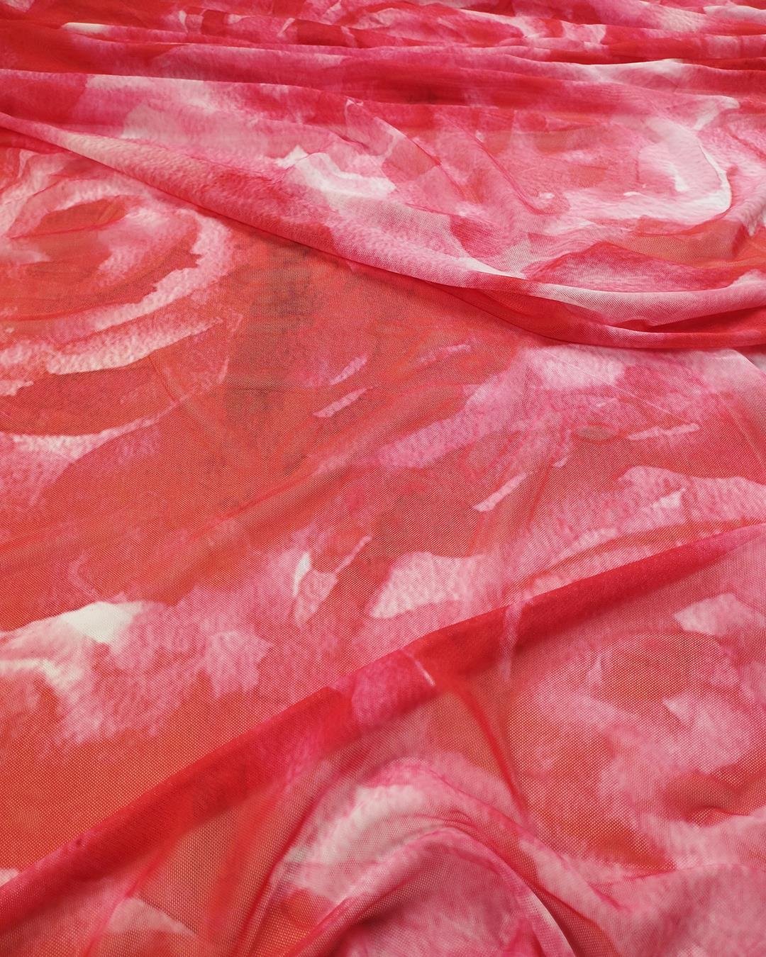 Kırmızı Pembe Renklerde File (En  140 cm x Boy  230 cm)