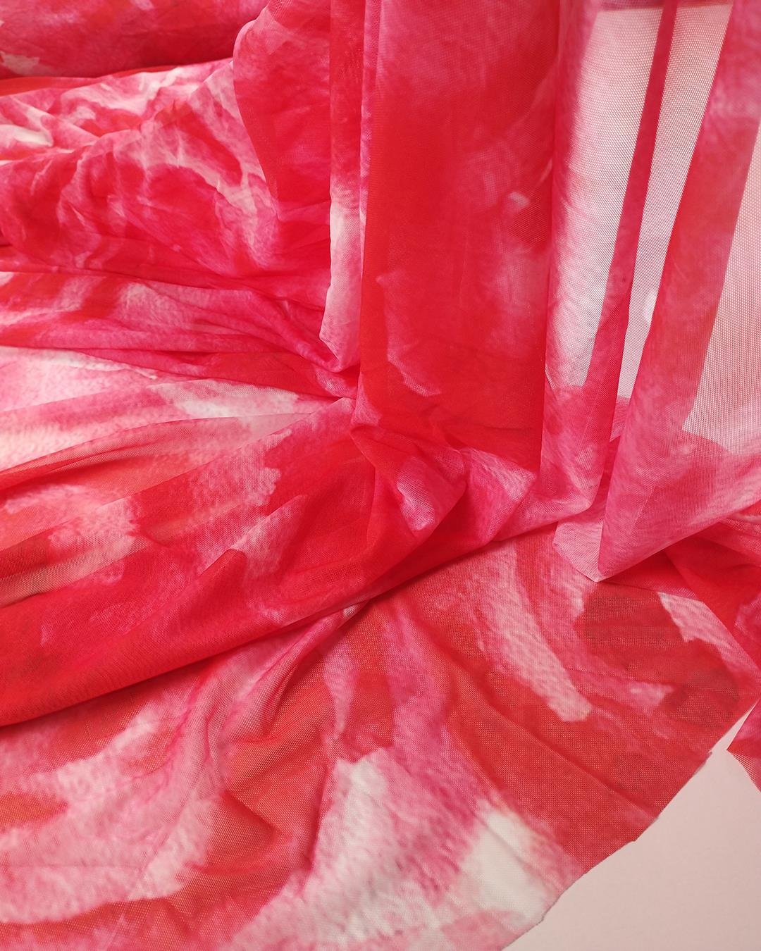Kırmızı Pembe Renklerde File (En  140 cm x Boy  230 cm)