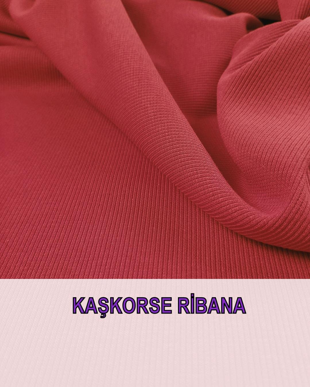 Kırmızı Renkte Kaşkorse Ribana En: 100 
