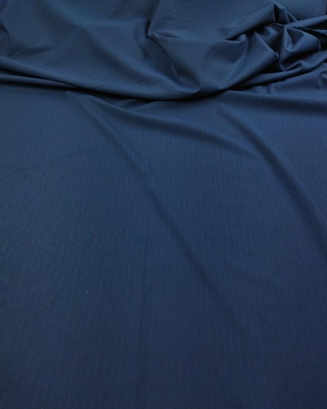 Koyu Lacivert Çizgili Gabardin En 150 cm x Boy 95 cm
