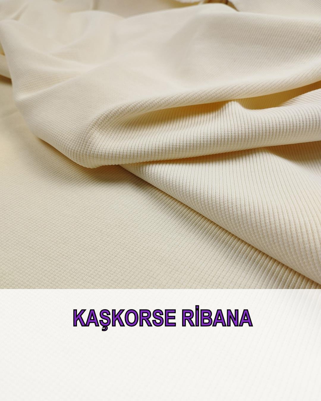 Krem Renkte Kaşkorse Ribana En: 100 