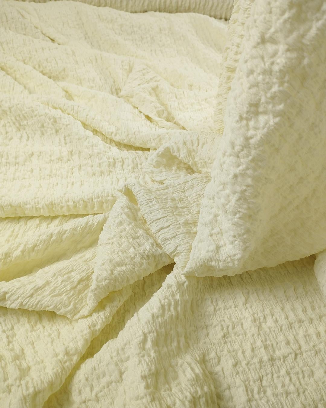 Krem Renkte Waffle Jarse (En  130 cm x Boy 250 cm)