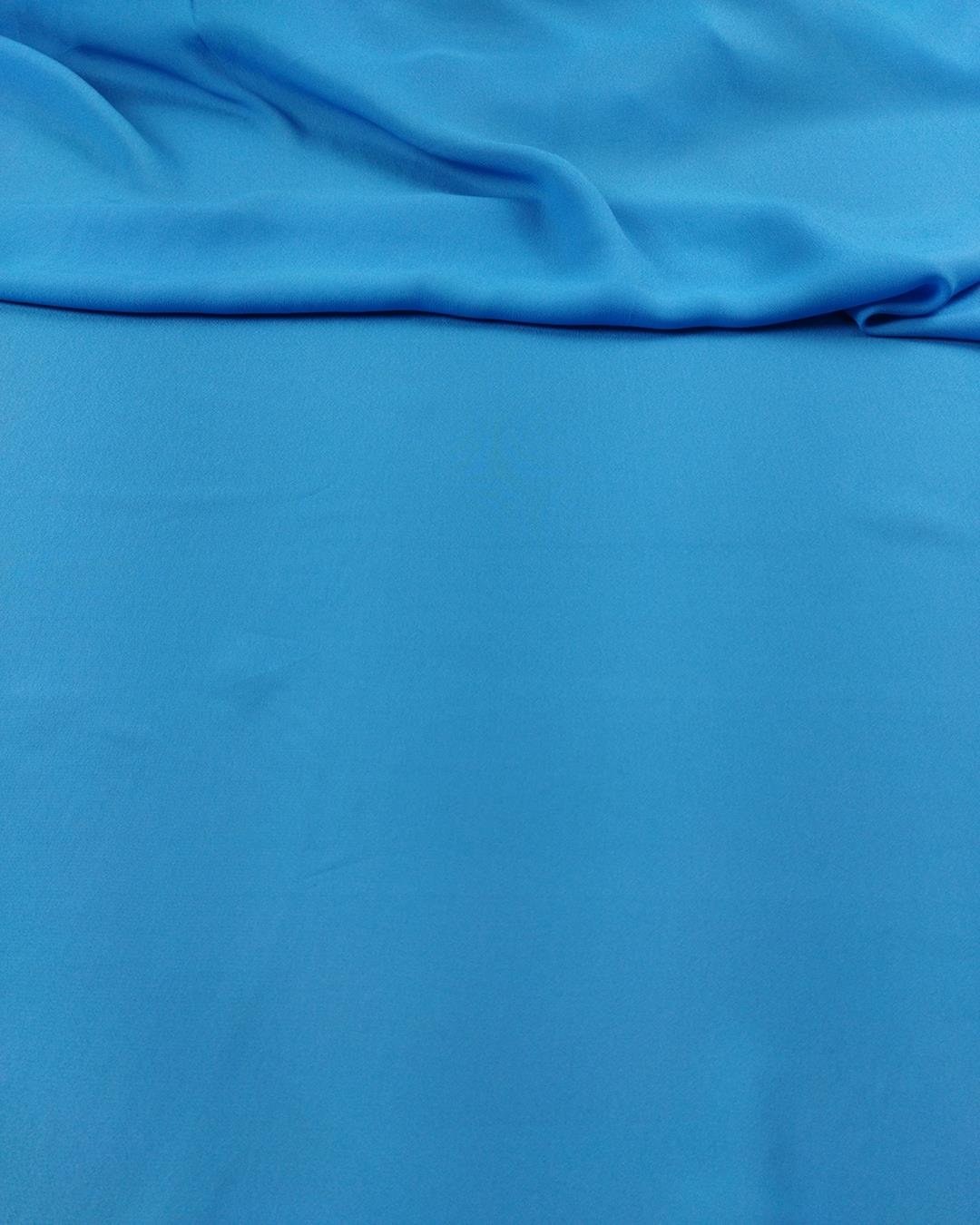 Krep Şifon Mavi Renkte (En 130 cm x Boy 200cm)
