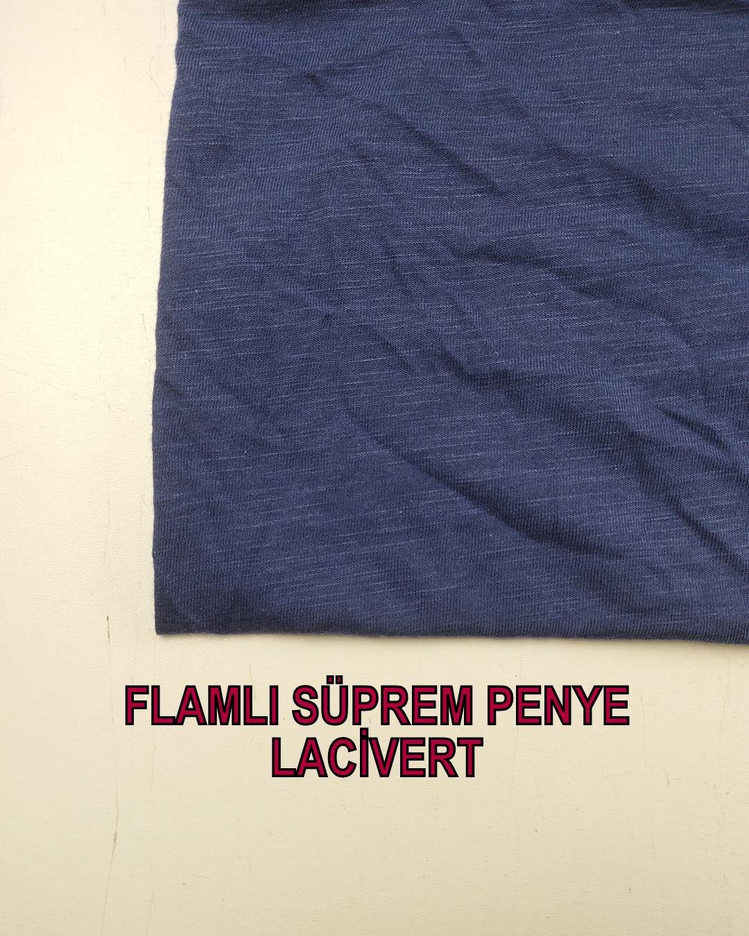 Lacivert Renkte Flamlı Süporem Penye (En  180 cm x Boy  150 cm)
