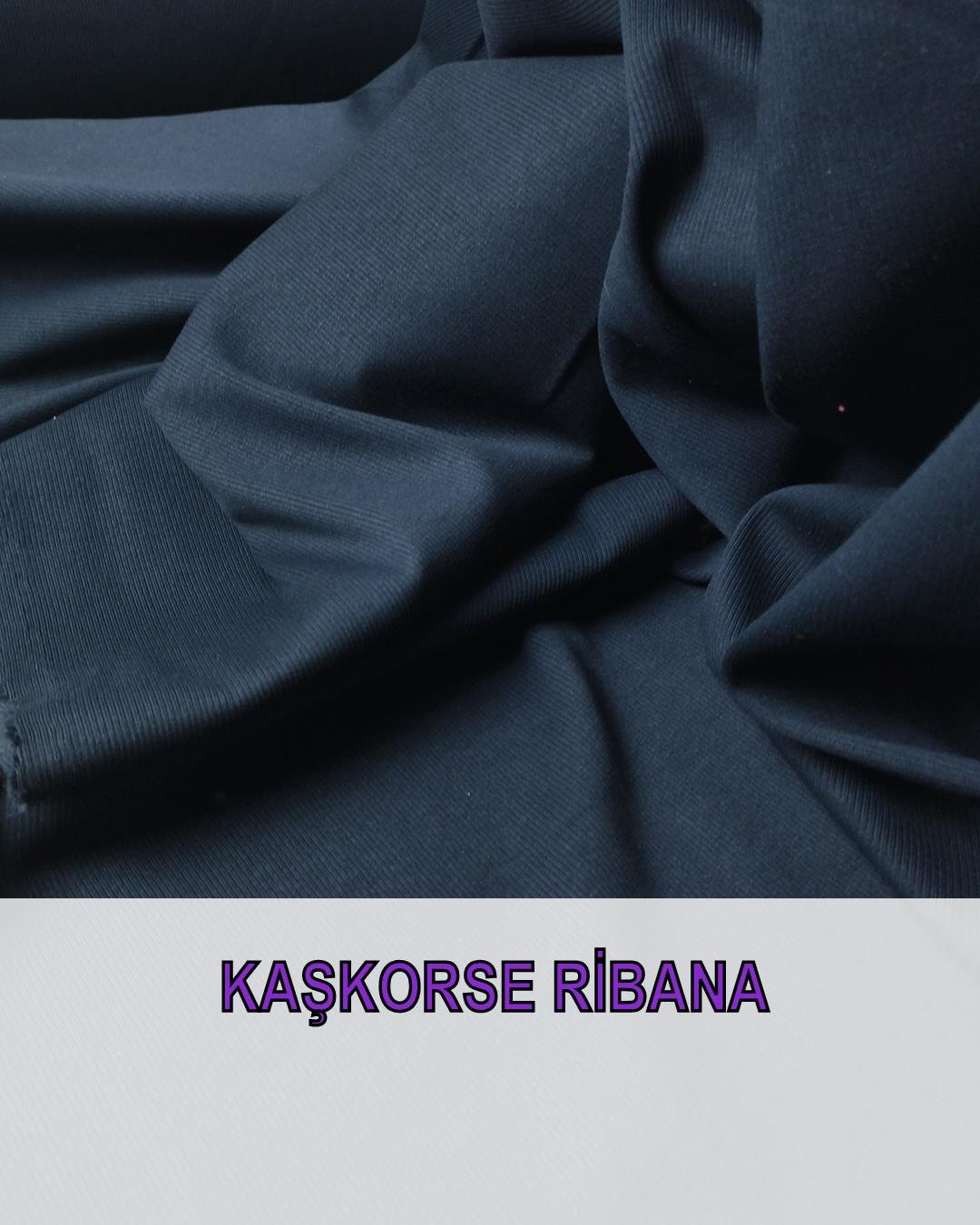 Lacivert Renkte Kaşkorse Ribana En: 120 