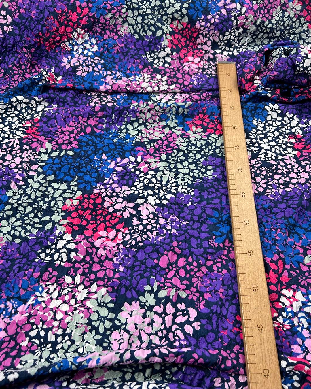 Mavi Mor Pembe Renklerde Gofreli Dokuma (En  140 cm x Boy  325 cm)