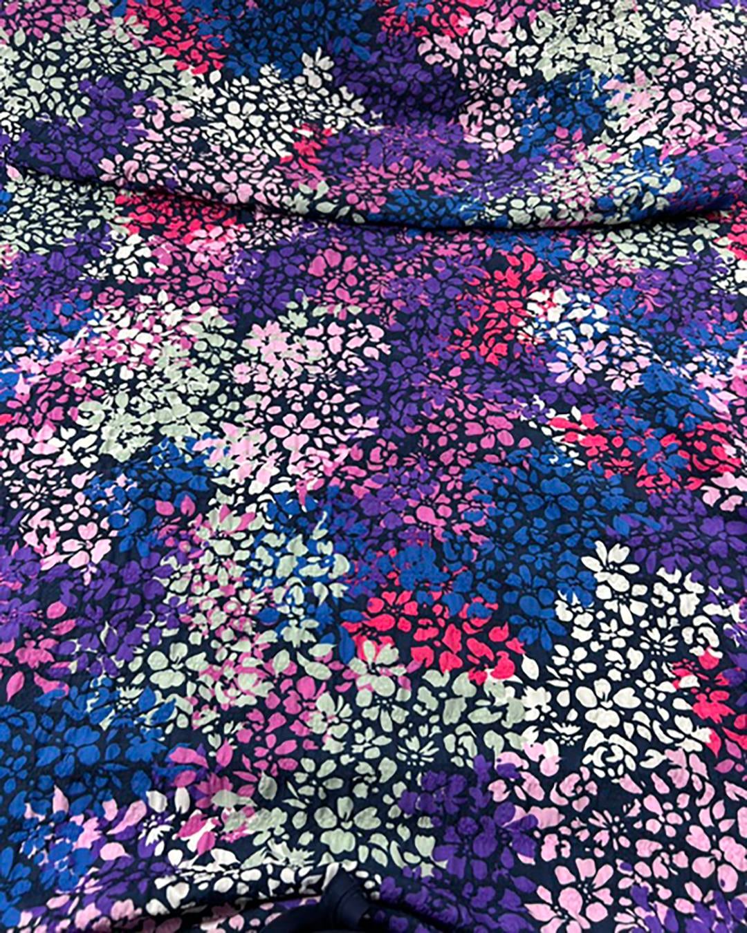 Mavi Mor Pembe Renklerde Gofreli Dokuma (En  140 cm x Boy  325 cm)