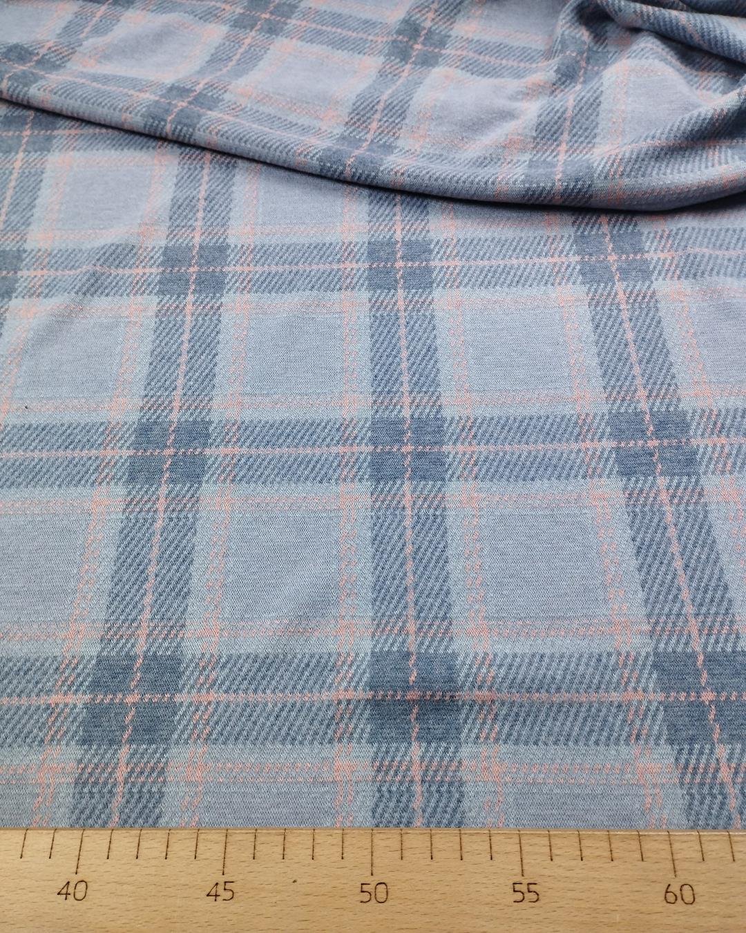 Mavi Pembe Renklerde Jakarlı Örme (En 150 cm x Boy 150 cm)