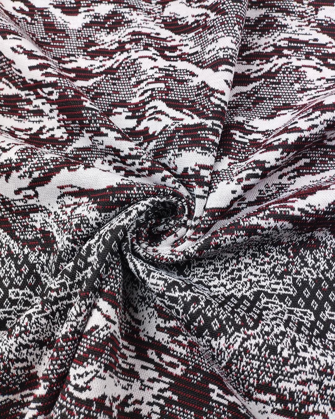 Örme Bordo Siyah Beyaz Renklerde (En 120 cm x Boy 160 cm)