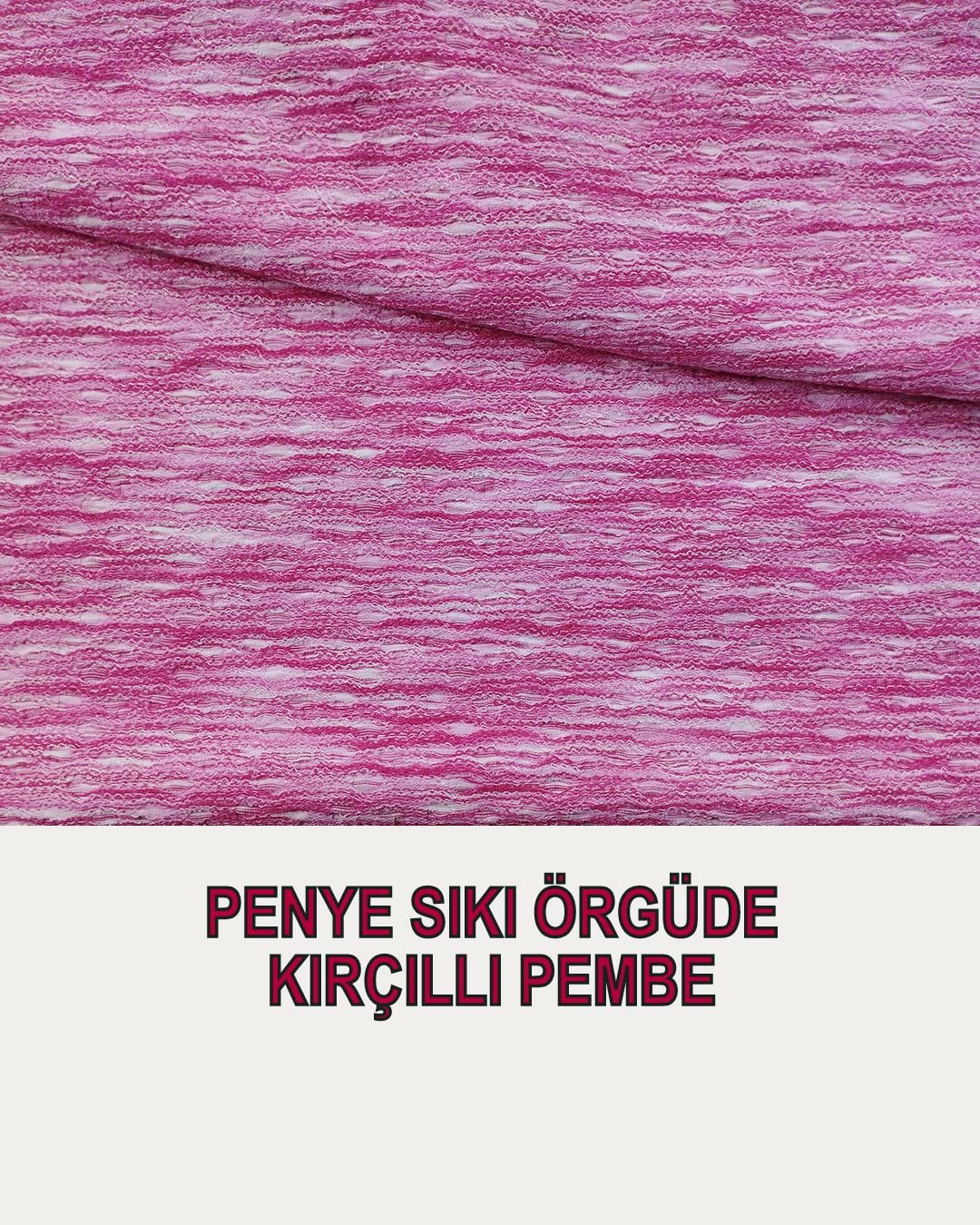 Örme Kırçıllı Pembe Renkte (En 130 cm x Boy 195 cm)