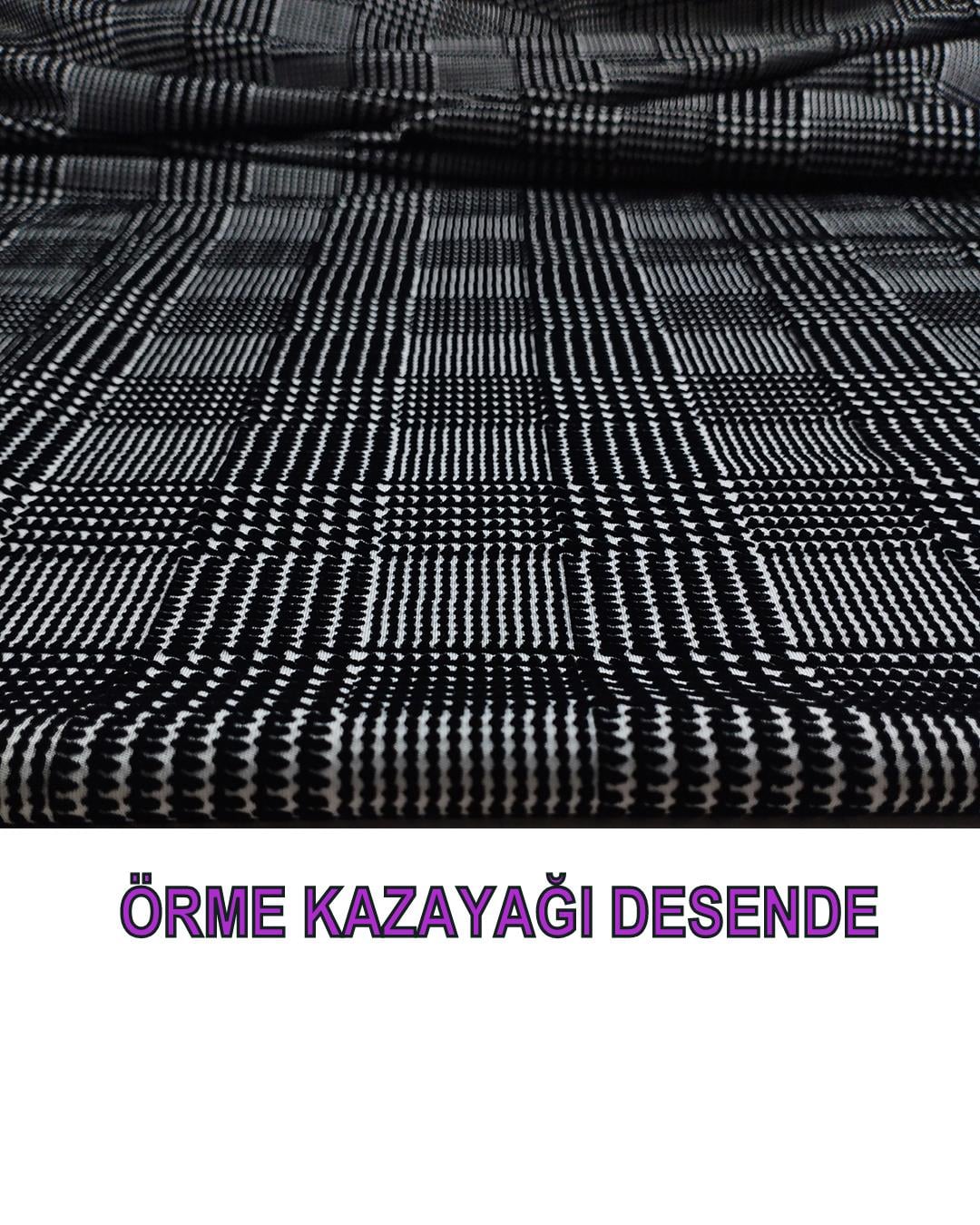 Örme Siyah Beyaz Renklerde (En 140 cm x Boy 260 cm)