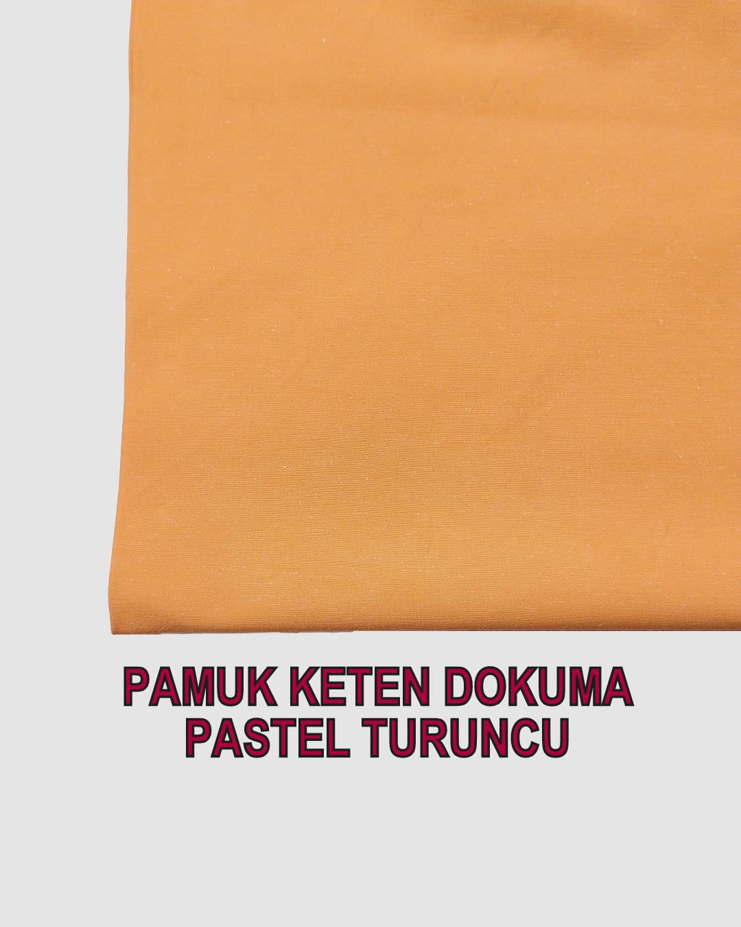 Pamuk Keten Pastel Turuncu Renkte (En 145 cm x Boy 245 cm)