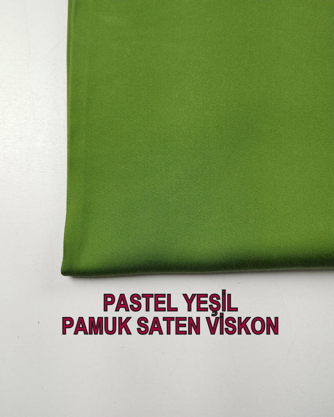 Pamuk Saten Sıcak Yeşil Renkte (En 150 cm x Boy 240 cm)