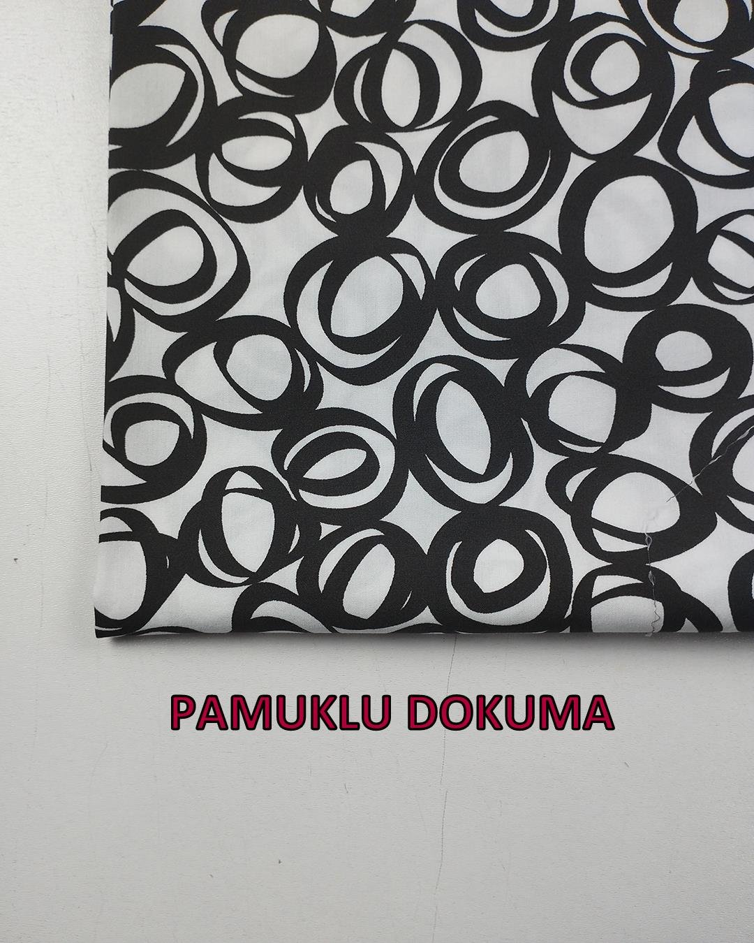 Pamuk Senteik Karışık Dokuma Siyah Beyaz RenklerdeEn: 130 cm