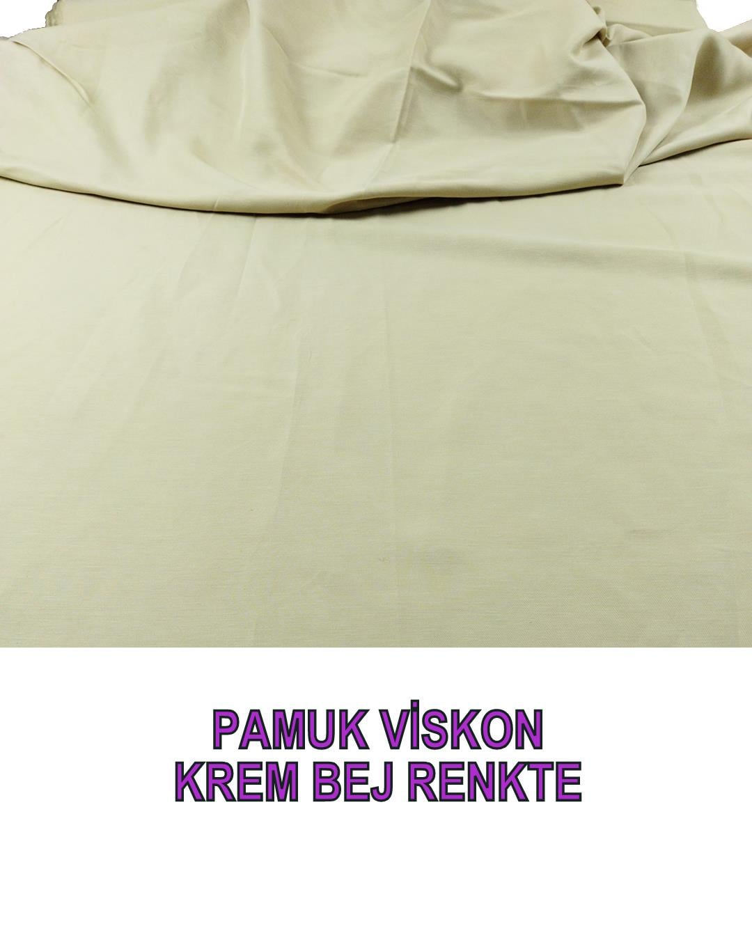 Pamuk Viskon Dokuma Krem Bej Arası Renkte (En 160 cm x Boy 225 cm)