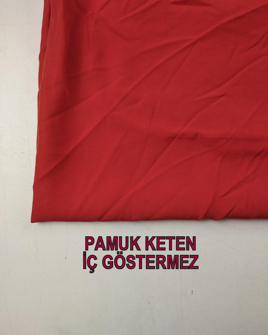 Pamuk Viskon Kırmızı (En 140 cm x Boy 250 cm)