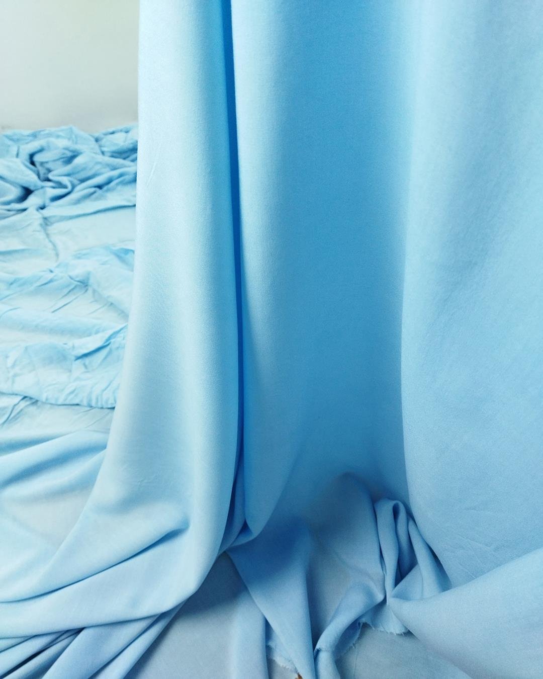 Pamuk Vual Mavi Renkte (En 130 cm x Boy 135 cm)
