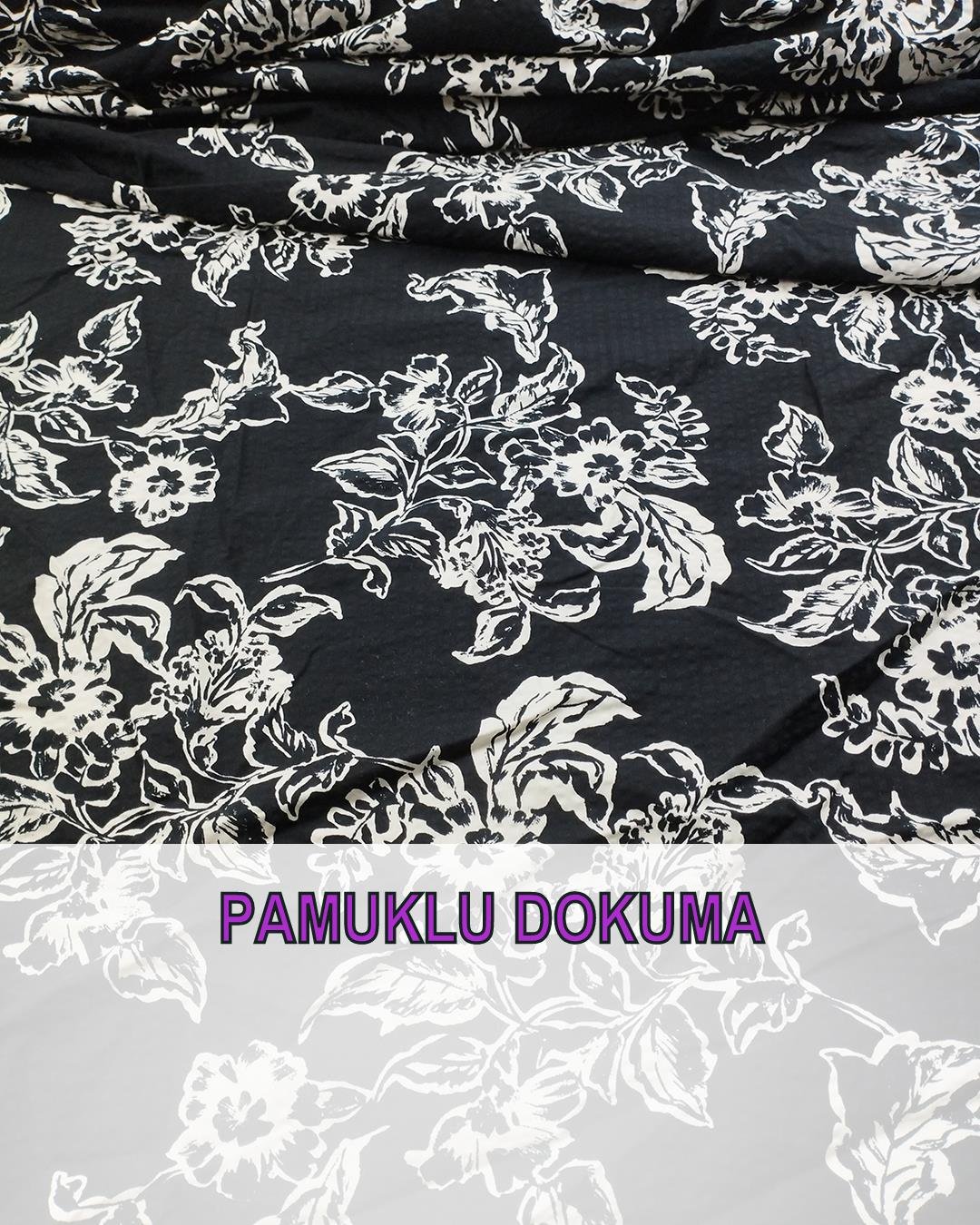 Pamuklu Dokuma Siyah Beyaz RenklerdeEn: 145 cm