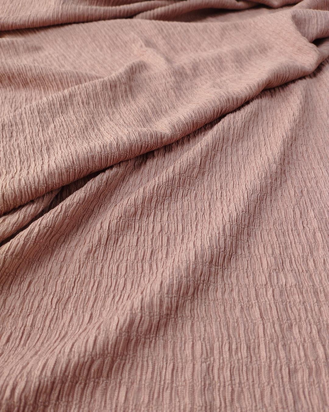 Pastel Pembe Renkte Bürümcüklü Jarse Kumaş (En  120 cm x Boy  260 cm)
