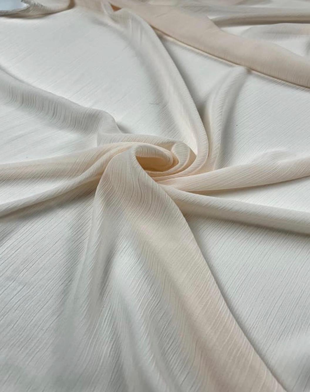 Pastel Uçuk Somon Renkte Kırinkıl Şifon (En  150 cm x Boy  150 cm)