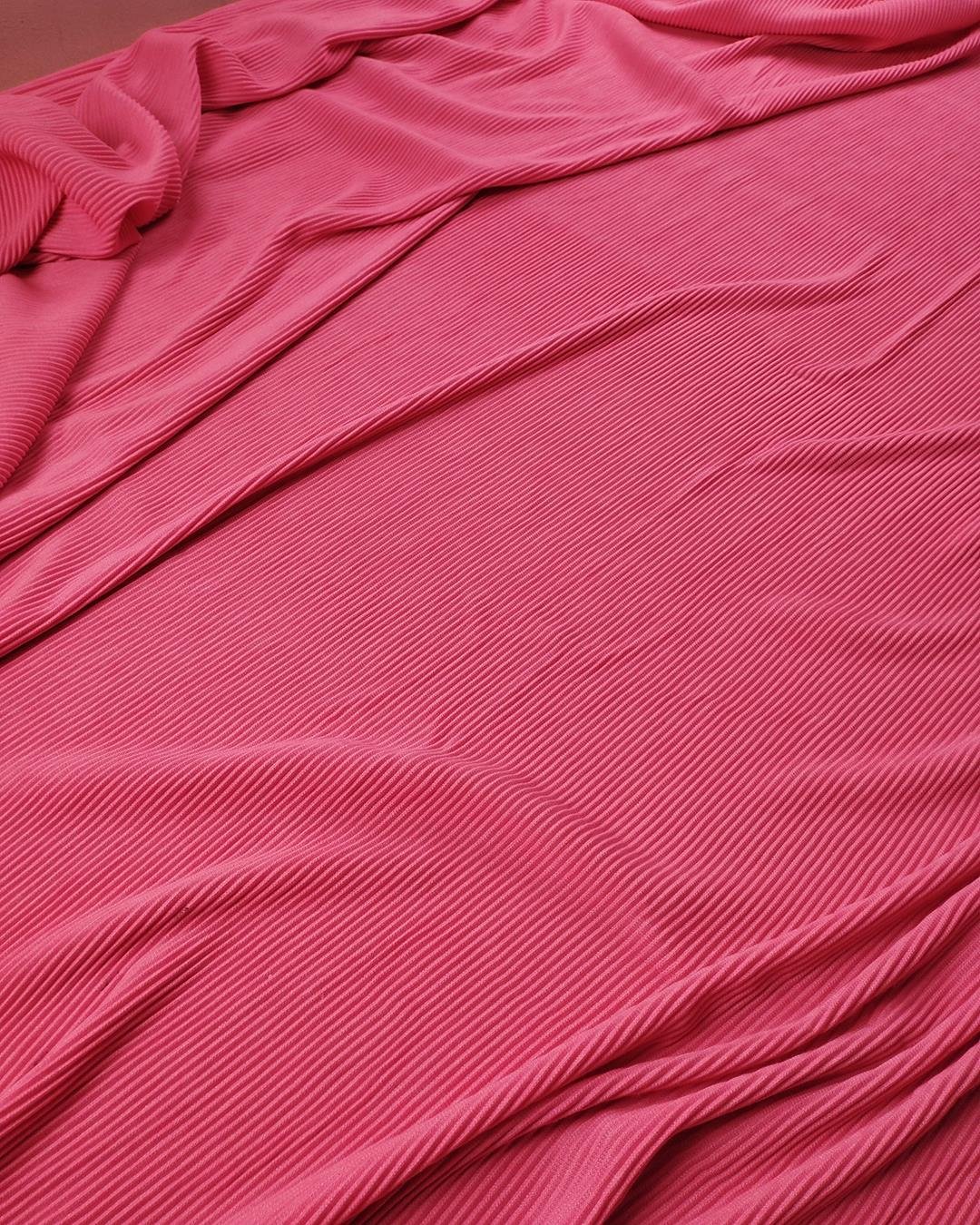 Pembe Renkte Pliseli Jarse (En 150 cm x Boy 190 cm)