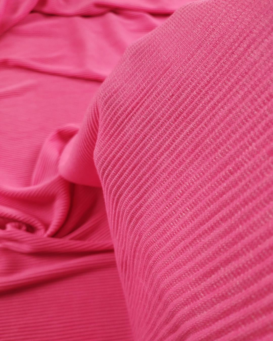Pembe Renkte Pliseli Jarse (En 150 cm x Boy 190 cm)
