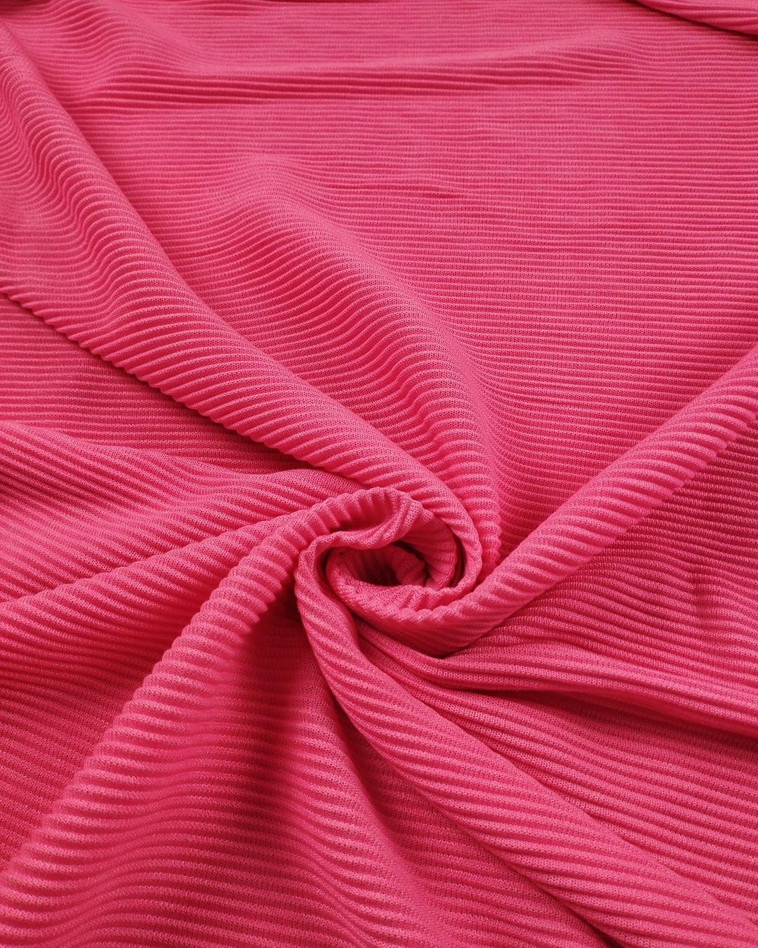 Pembe Renkte Pliseli Jarse (En 150 cm x Boy 190 cm)
