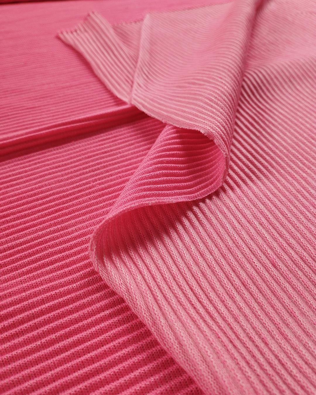 Pembe Renkte Pliseli Jarse (En 150 cm x Boy 190 cm)
