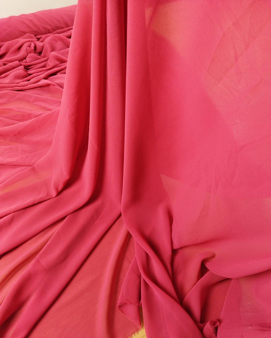 Pembe Renkte Şifon (En 150 cm x Boy 250 cm)