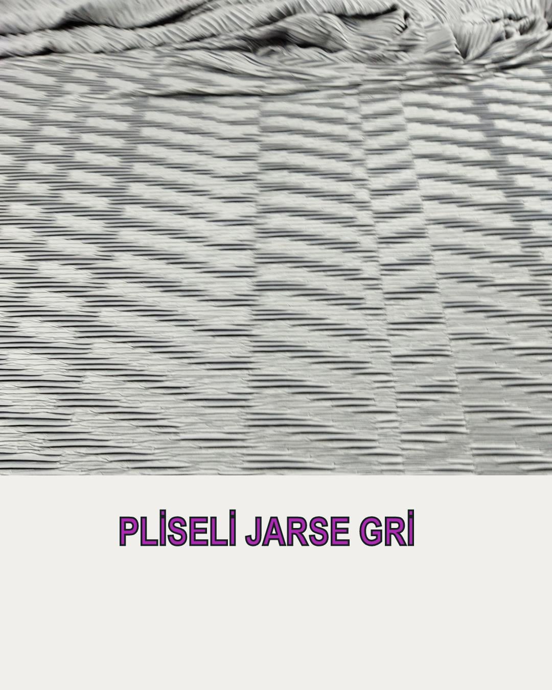 Pliseli Jarse Gri Renkte (En 130 cm x Boy 240 cm)