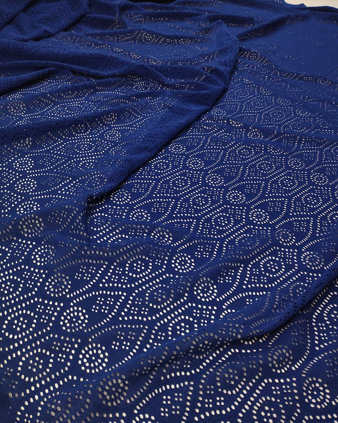Saks Mavisi Renkte Jarse Örme (En  110 cm x Boy 200 cm)