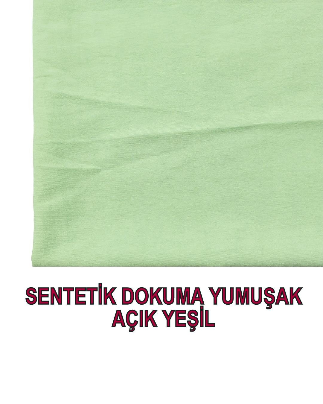 Sentetik Dokuma Açık Yeşil Renkte (En 150 cm x Boy 210 cm)
