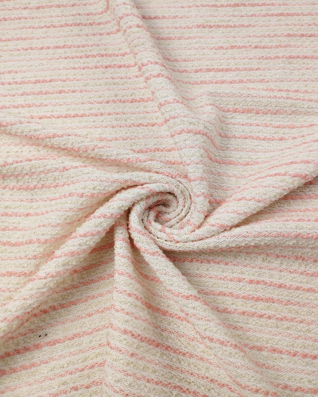 Simli Örme Krem Pembe Renklerde En: 130 cm