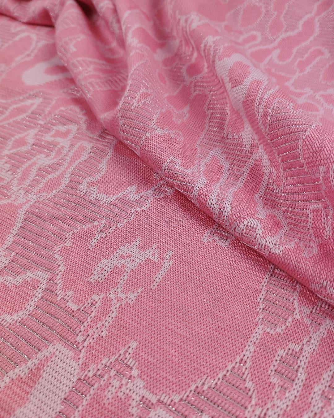 Simli Örme Pembe Lame Renklerde (En 165 cm x Boy 175 cm)