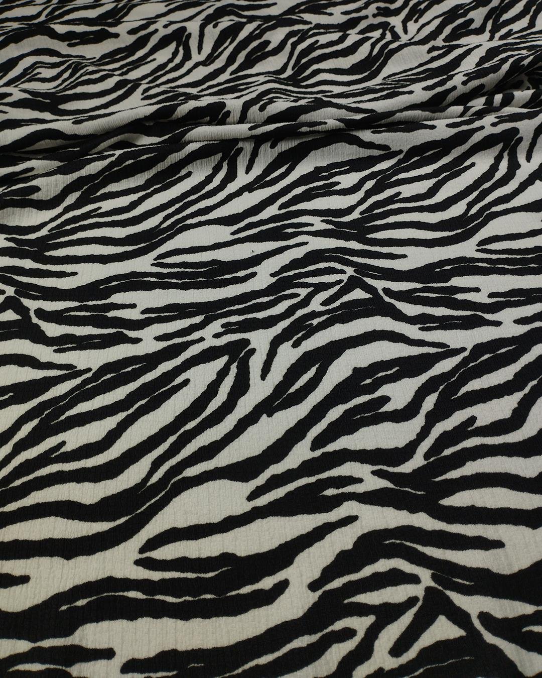 Siyah Beyaz Zebra Desen Bürümcüklü Jarse (En 160 cm x Boy 260 cm)