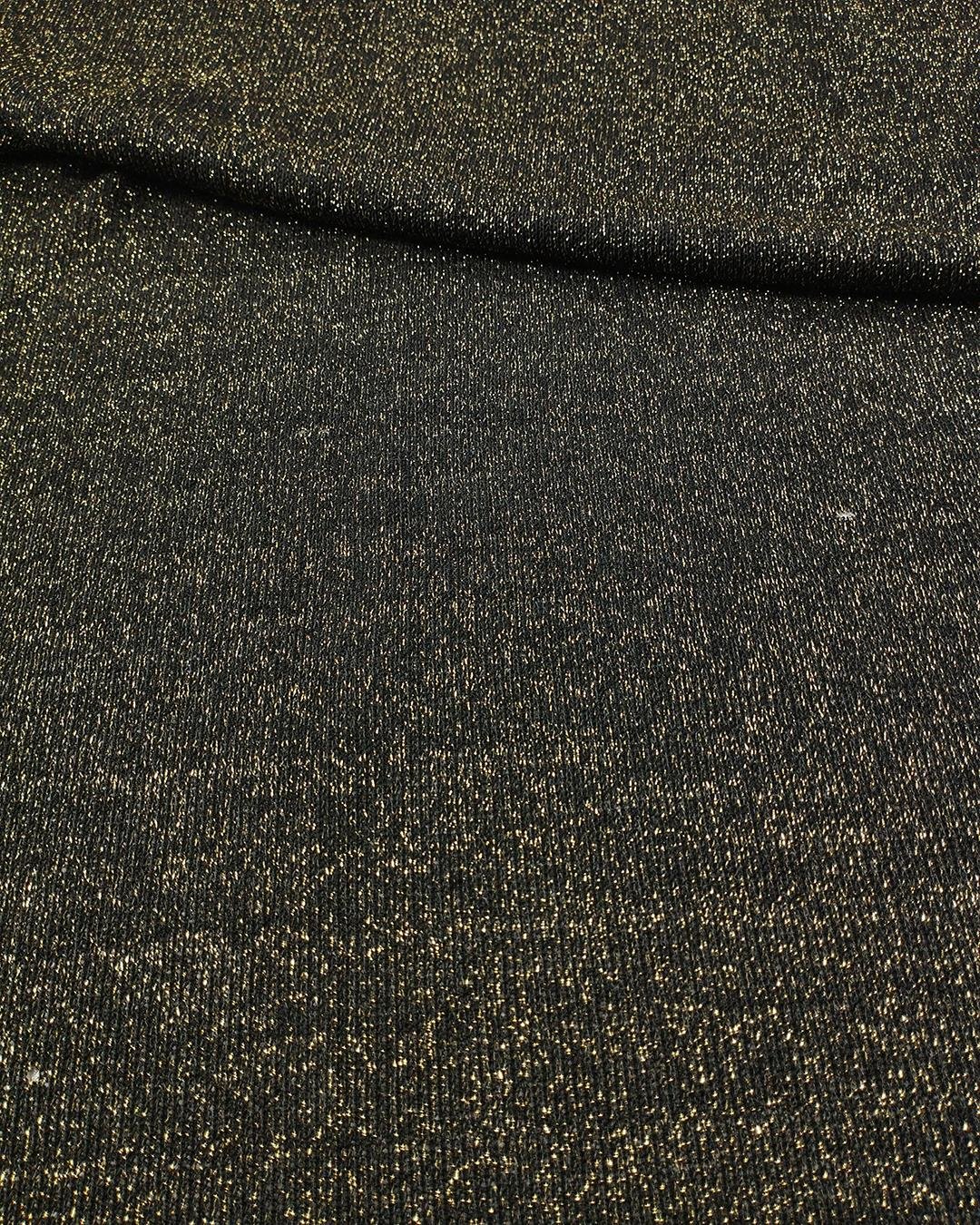 Siyah Dore Simli Triko (En  160 cm x Boy  115 cm)