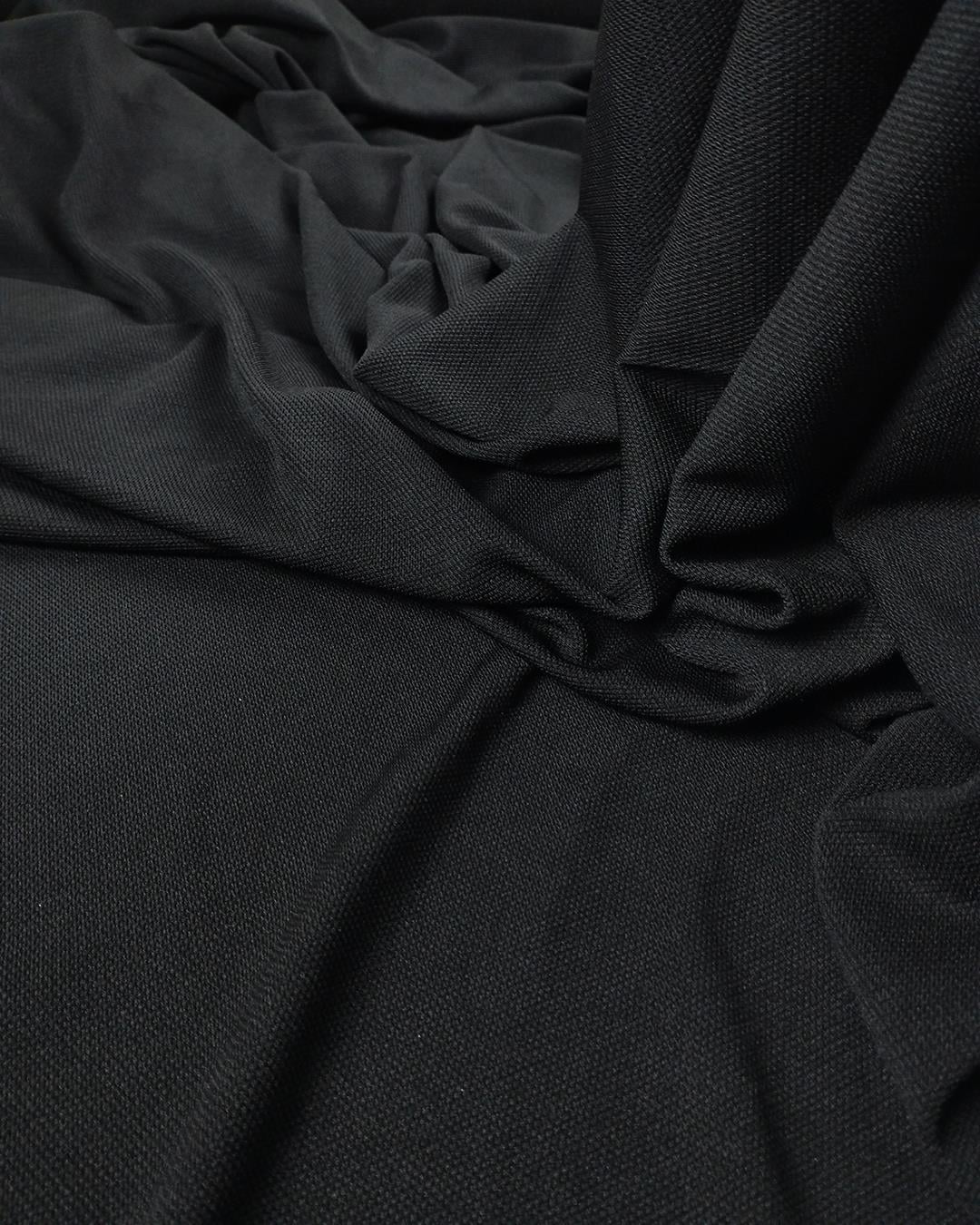 Siyah Renkte Penye Jarse Arası Örme (En  145 cm x Boy  200 cm)