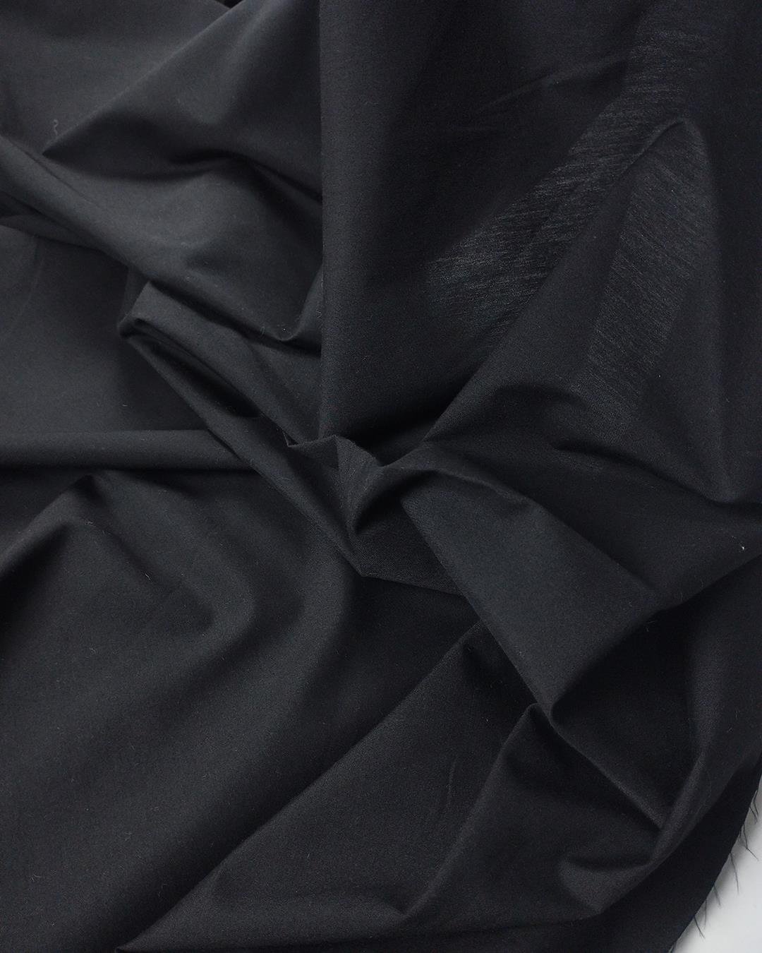 Siyah Renkte Poplin Dokuma (En  140 cm x Boy 325 cm)