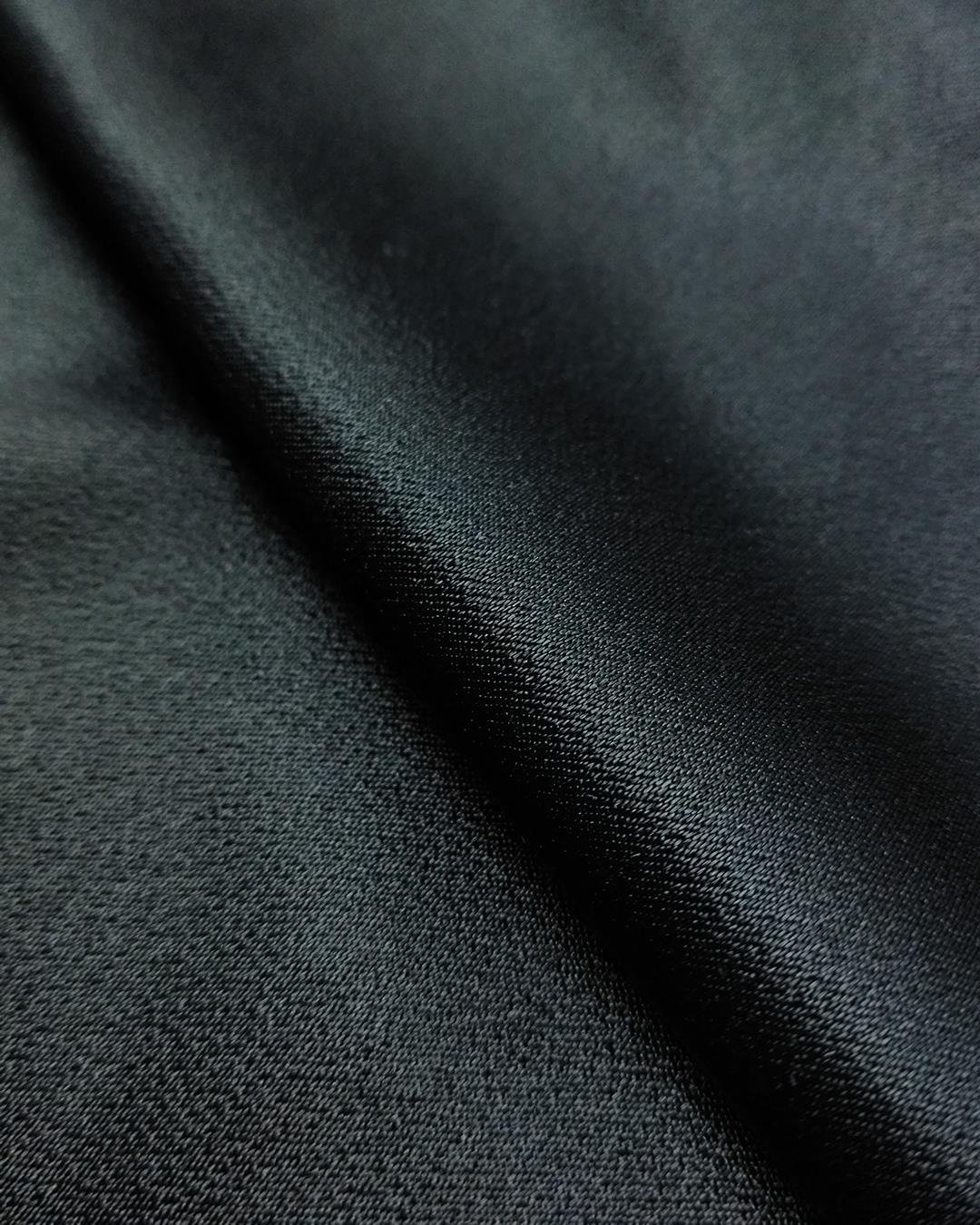 Siyah Renkte Saten Viskon (En  140 cm x Boy 270 cm)