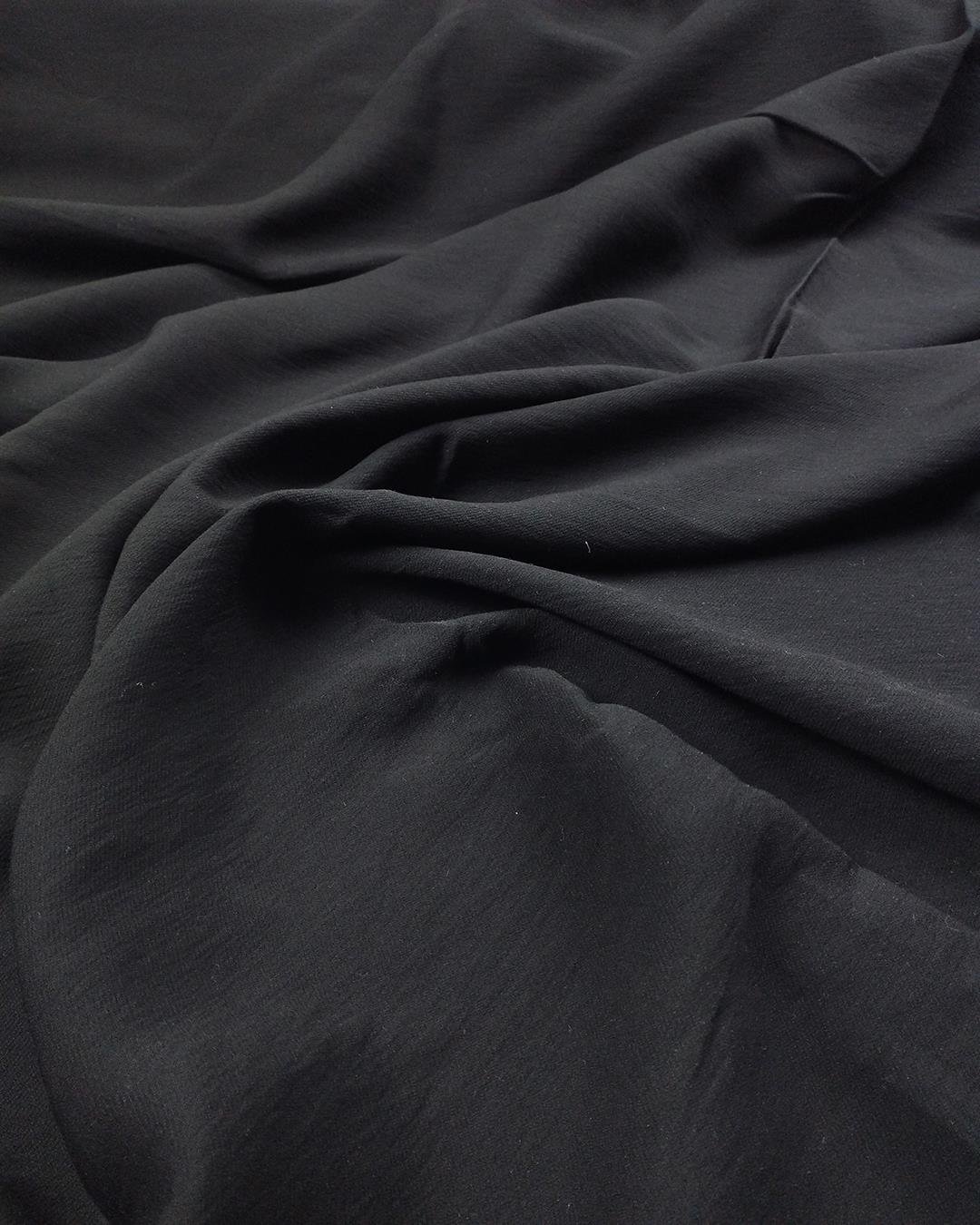 Siyah Renkte Tok Krep (En  140 cm x Boy  380 cm)
