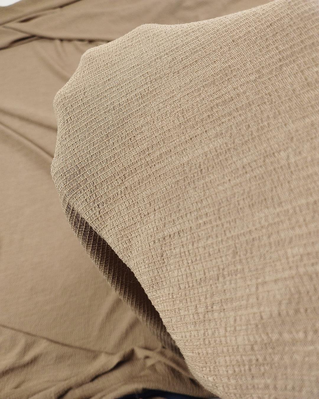 Sütlü Kahve Renkte İnce Örme (En  130 cm x Boy 220 cm)