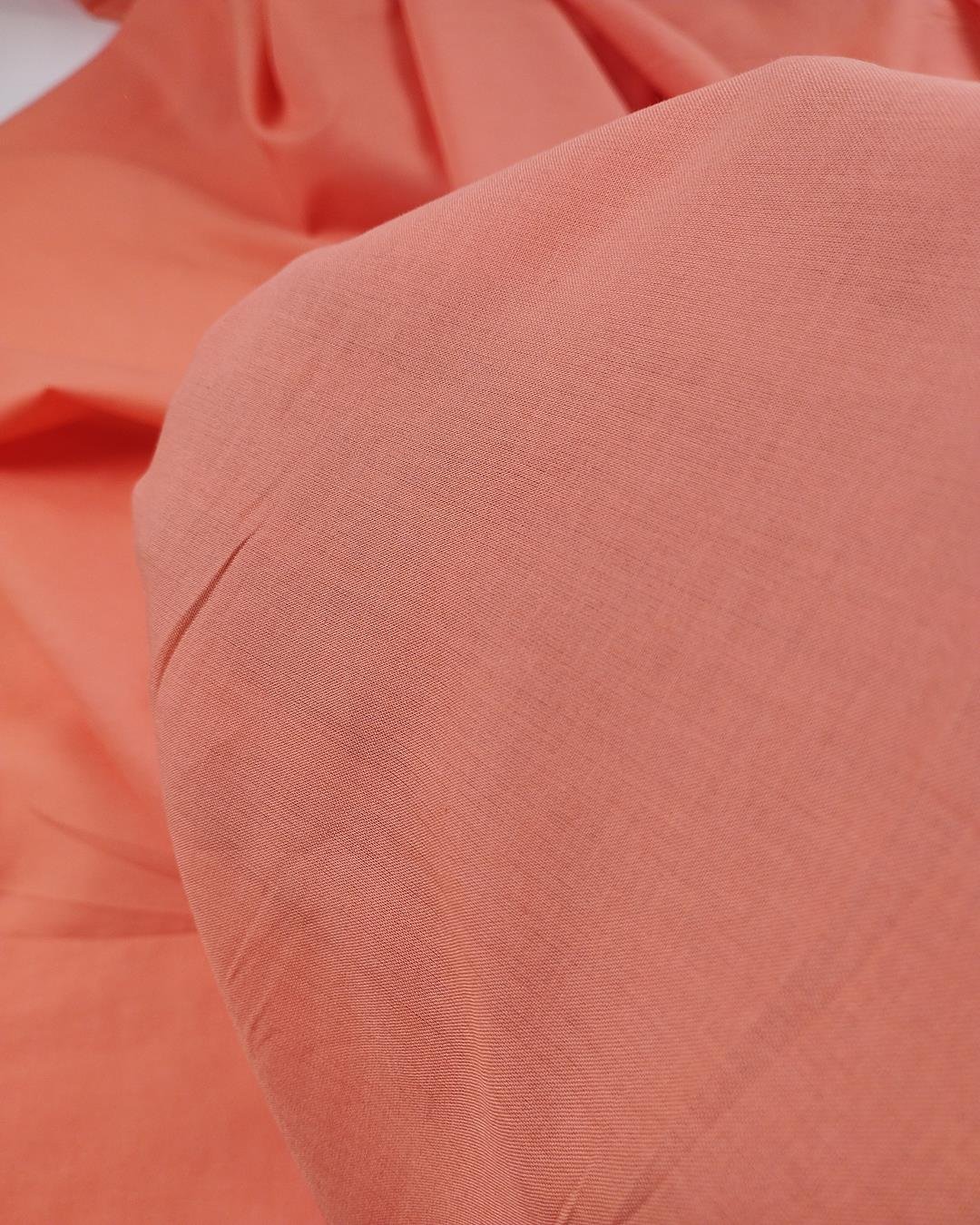 Tatlı Pastel Kavuniçi Renkte Pamuk Vual (En  140 cm x Boy  270 cm)