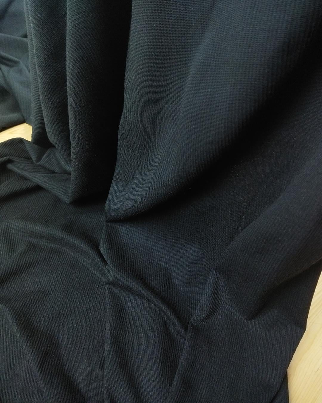 TEK EN İnce Esnek Örme Siyah Renkte En: 95 