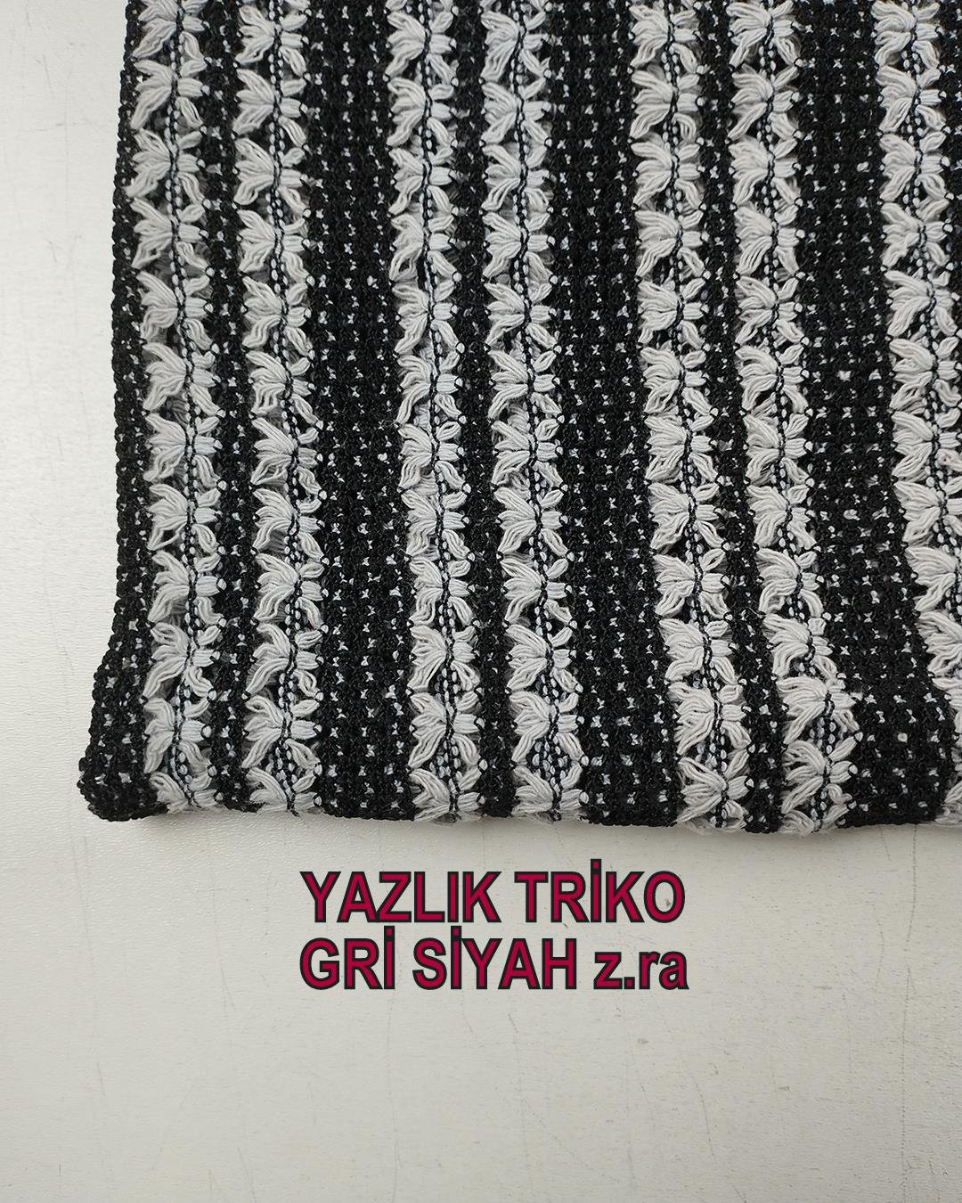 Triko Örme Gri Siyah RenklerdeEn: 140 cm