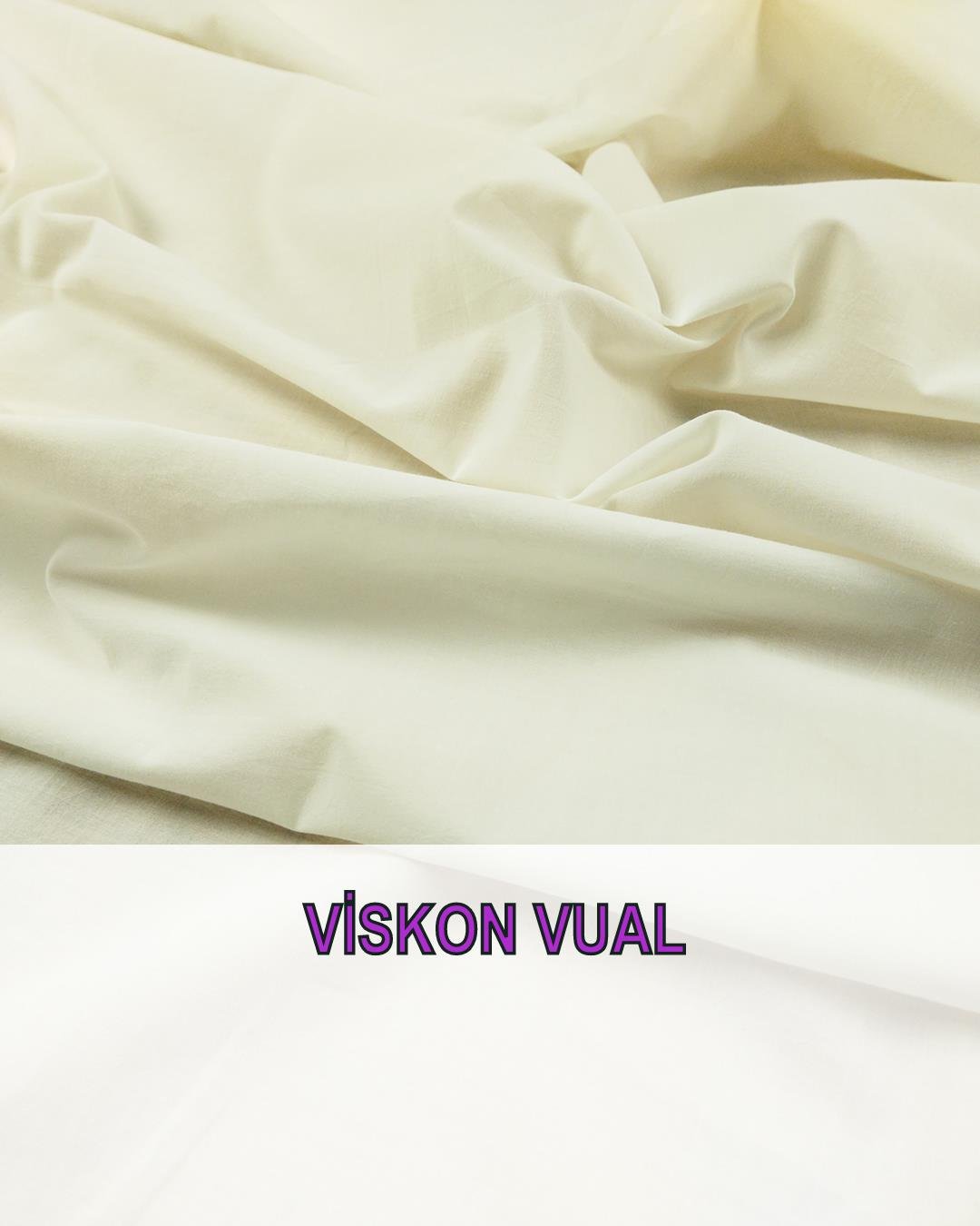 Viskon Vual Krem Ekru Arası Renkte (En 150 cm x Boy 215 cm)