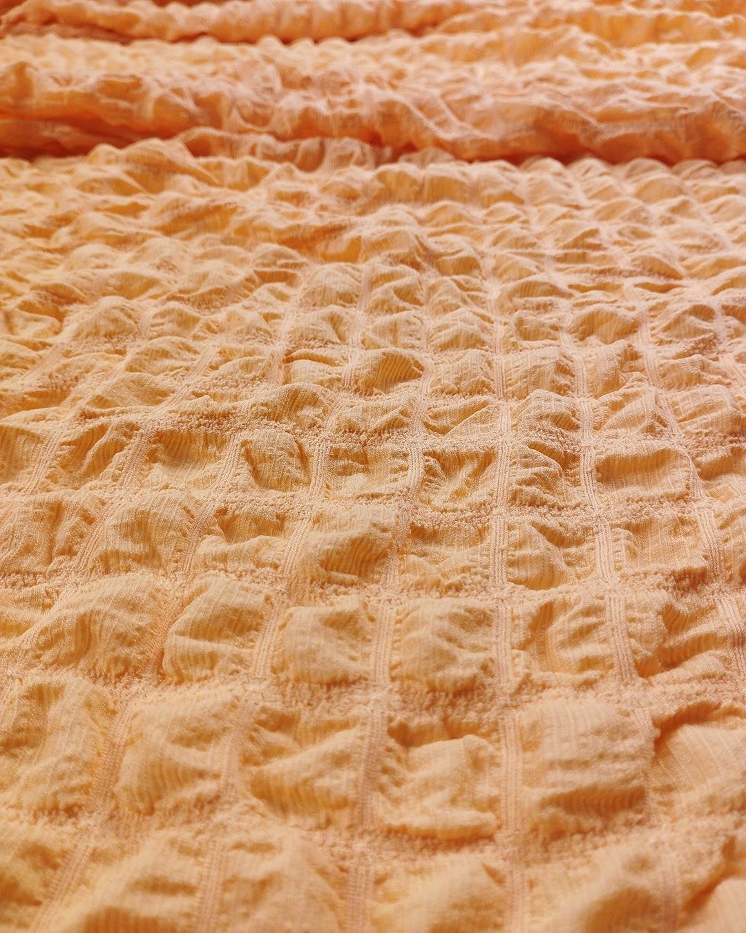 Waffle Jarse Açık Turuncu Renkte (En 160 cm x Boy 150 cm)