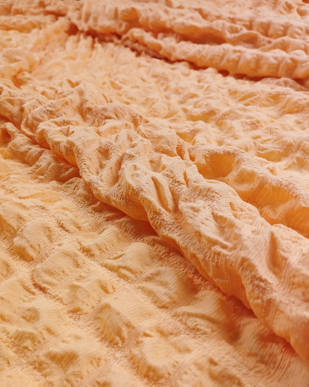 Waffle Jarse Açık Turuncu Renkte (En 160 cm x Boy 150 cm)