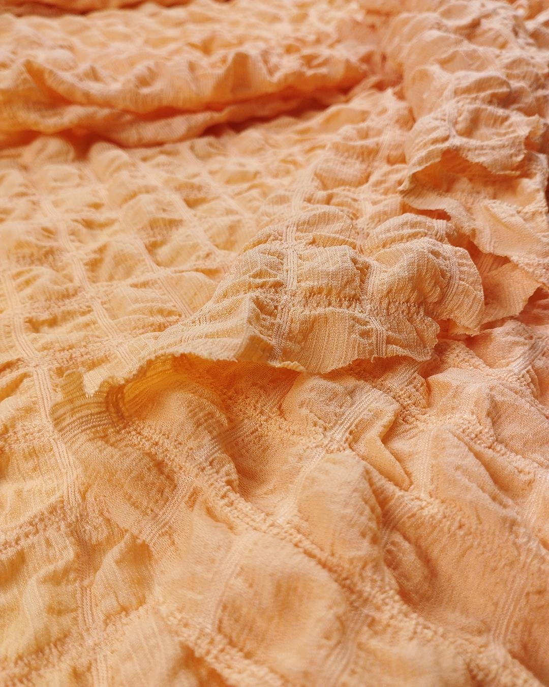 Waffle Jarse Açık Turuncu Renkte (En 160 cm x Boy 150 cm)
